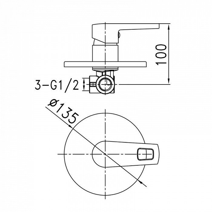 Смеситель для ванны с душем IDDIS Runo RUNSB00i66 хром глянцевый