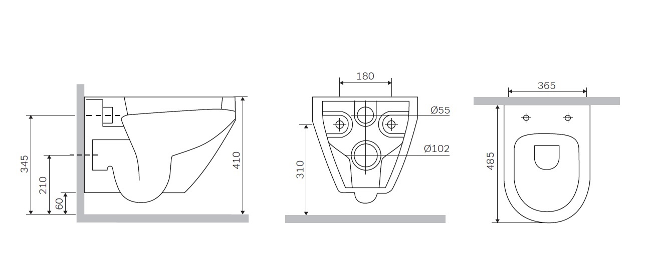 Унитаз AM PM Spirit 2.0 C701700SC подвесной с сиденьем микролифт