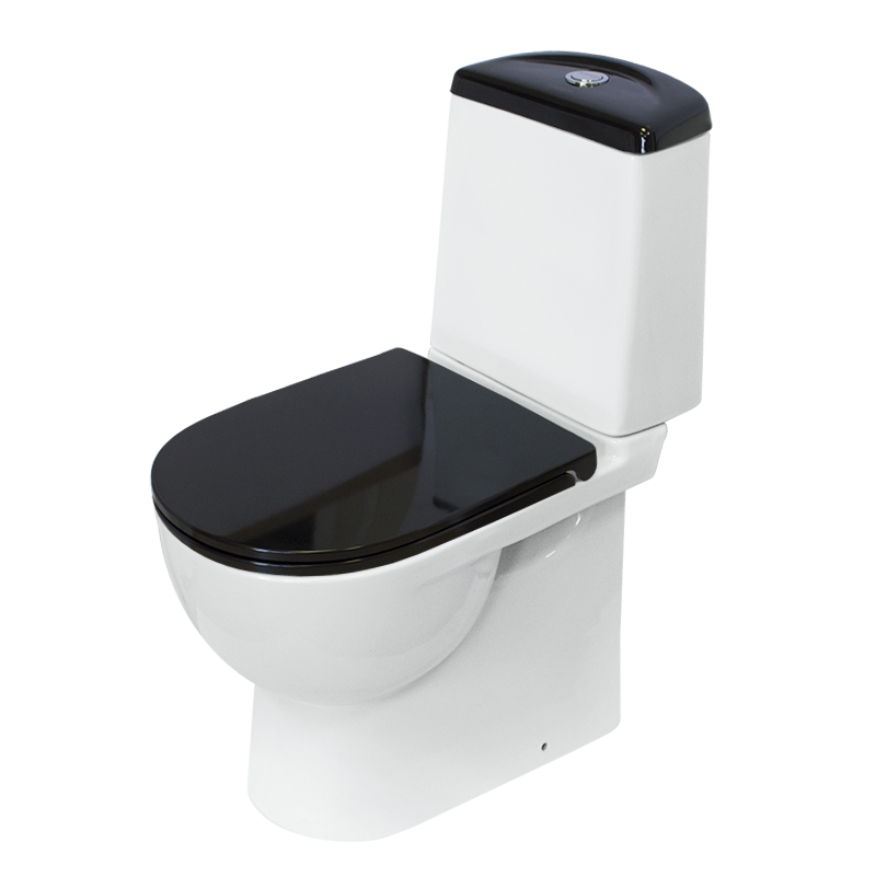 Унитаз Sanita Luxe Best Luxe SL DM Black BSTSLCC06100522 Белый с бачком и черным сиденьем Микролифт