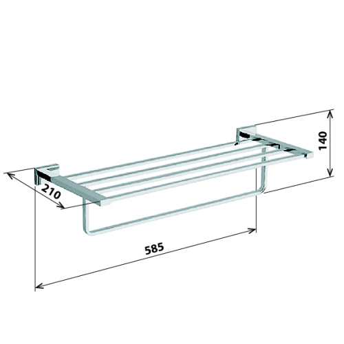 Полка для полотенец Bemeta Plaza 118104122 Хром