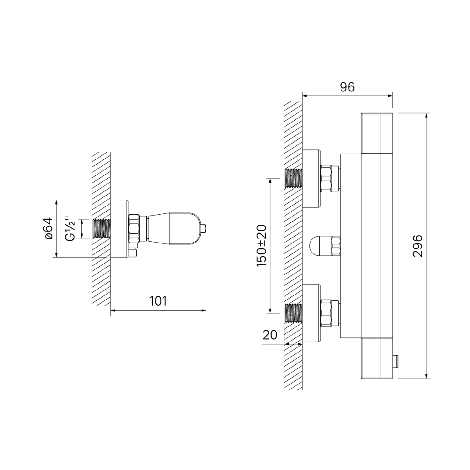 Термостат для ванны с душем IDDIS Uniterm UNISB00i75 хром глянцевый