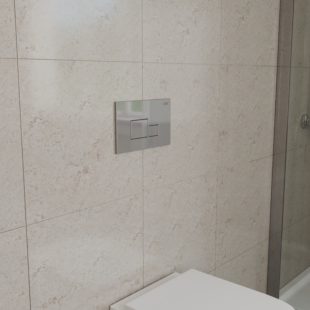 Кнопка смыва для унитазов D&K Quadro DB1519001 хром