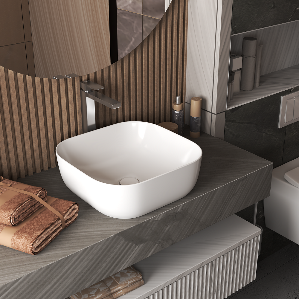 Раковина накладная 41см D&K Venice DT1020616 белый