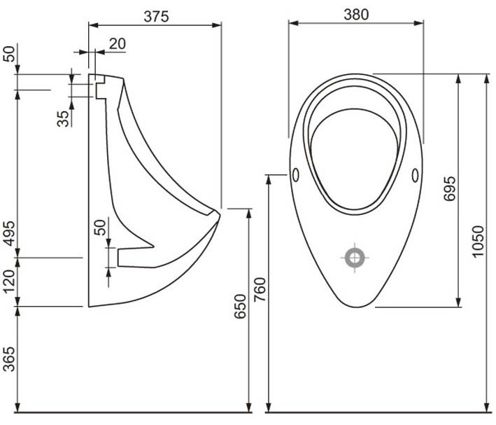 Писсуар Cersanit Taurus белый