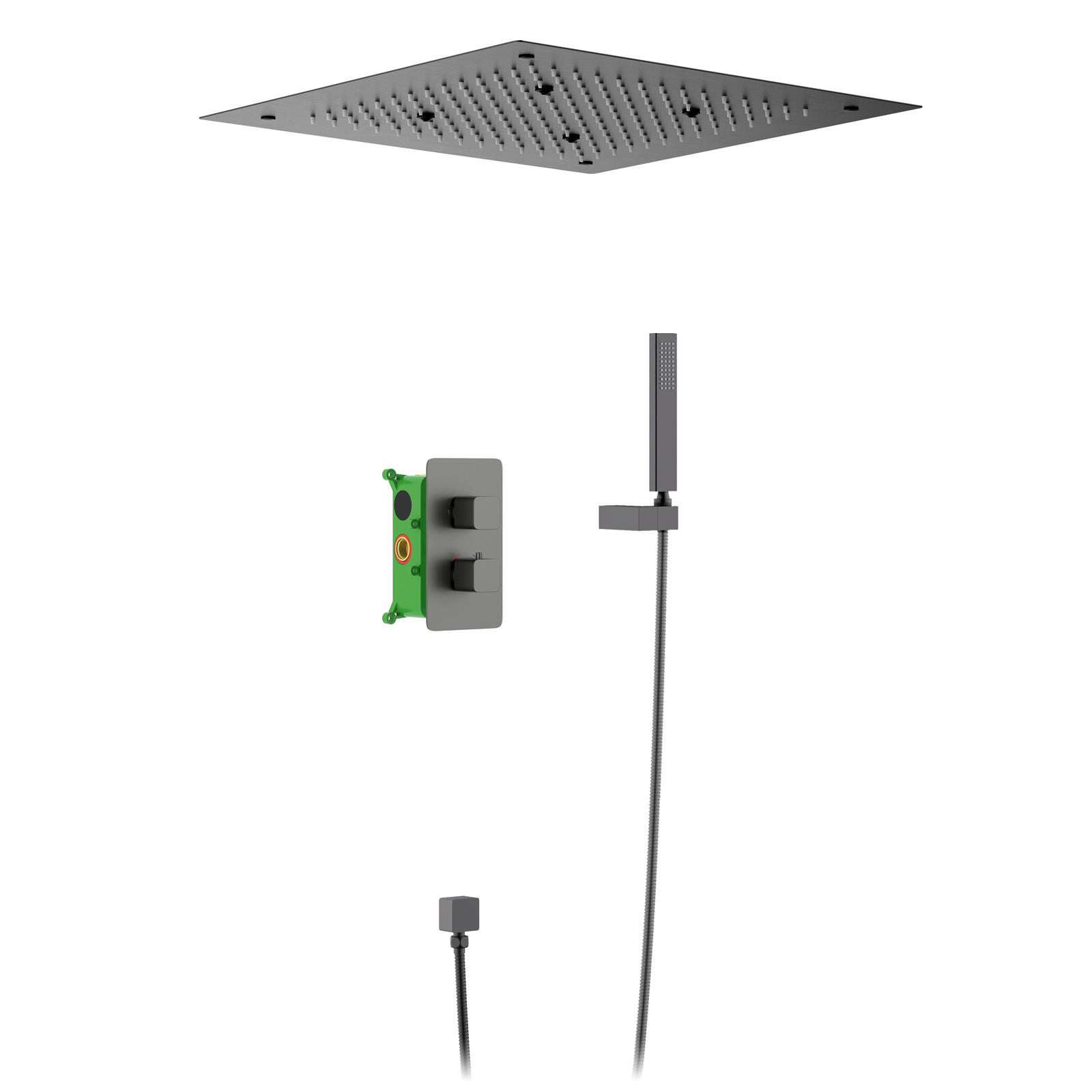 Душевая система встраиваемая с термостатом Timo Petruma SX-5029/18SM черное золото