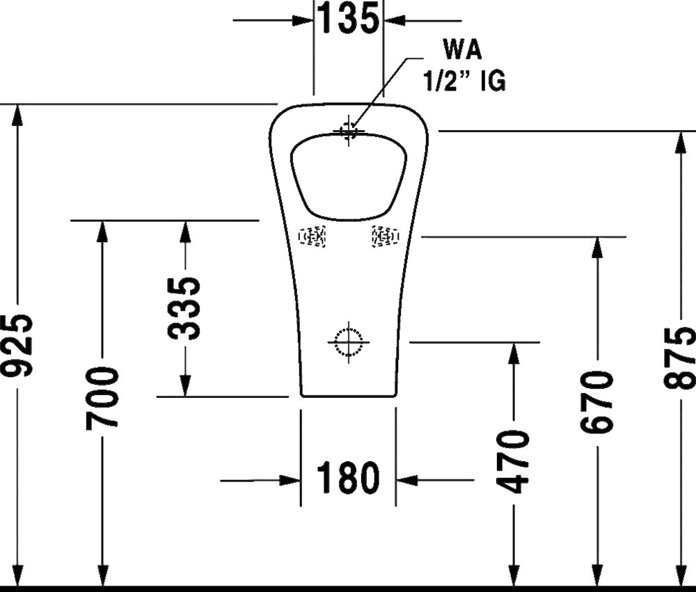 Писсуар подвесной Duravit DuraStyle 2804300000 белый, скрытый подвод воды