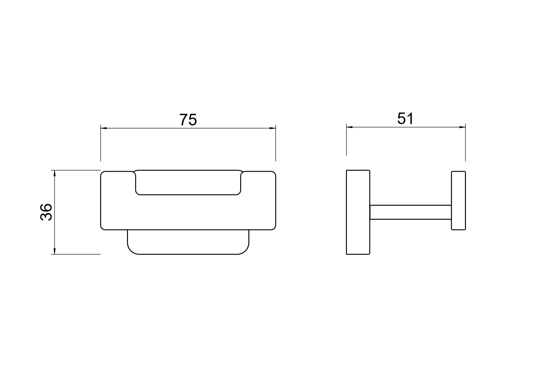 Крючок двойной Aquatek Либра AQ4302CR хром