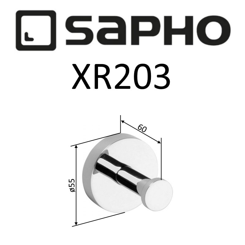 Крючок Sapho X-ROUND XR203 хром