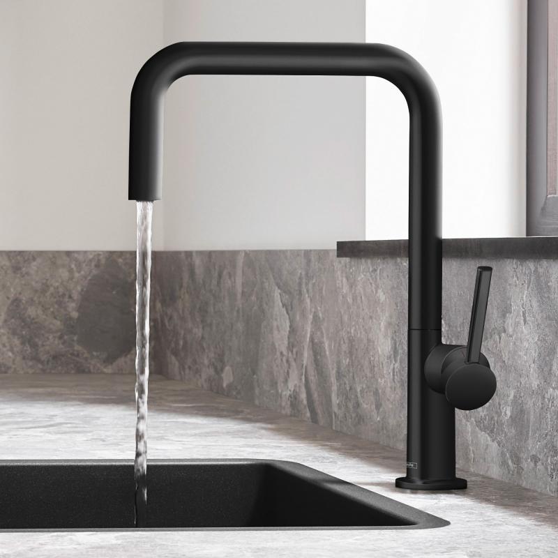 Смеситель для кухни Hansgrohe Talis M54 72806670 черный матовый
