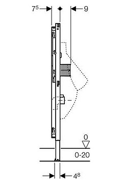 Инсталляция для писсуаров Geberit Duofix 111.689.00.1