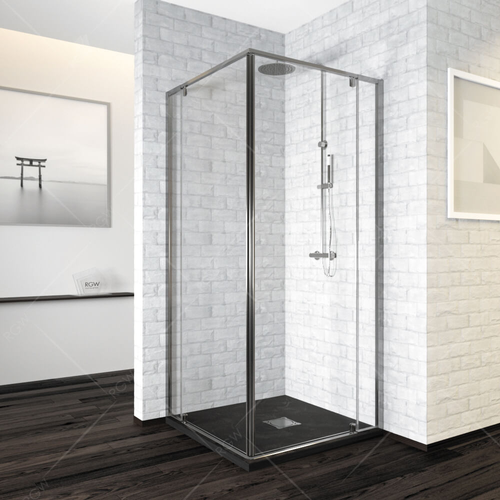 Душевой угол RGW Passage 80x80x195 профиль хром, стекло прозрачное