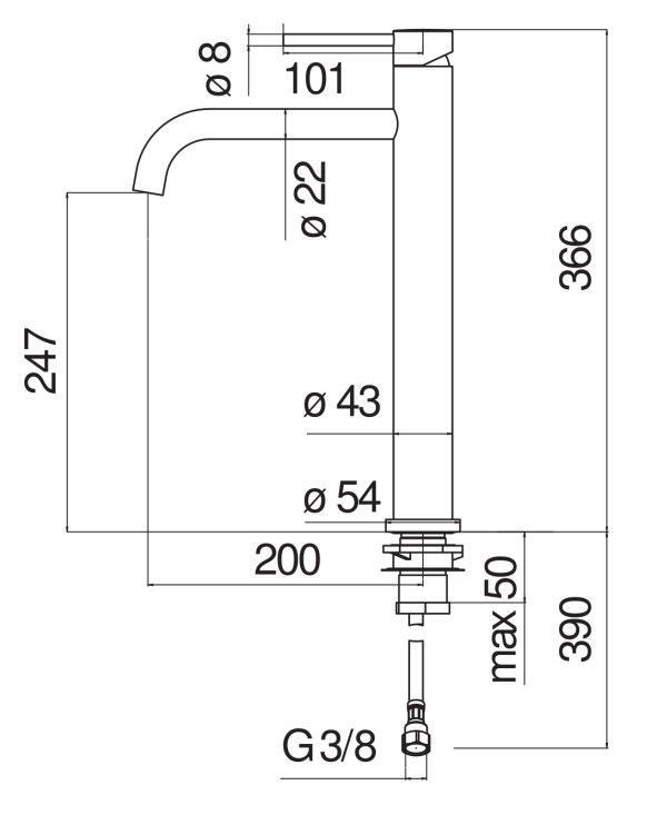Смеситель для кухни Nobili Live LV00713CR хром