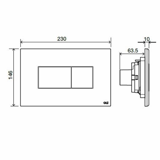 Кнопка смыва для унитазов OLI KARISMA 641001 белый