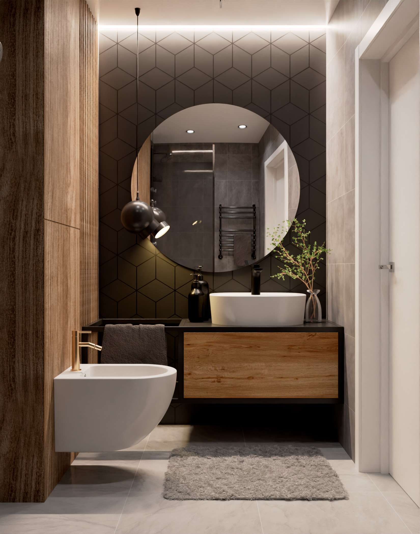 Смеситель для биде AQUAme Siena AQM6216GG золото