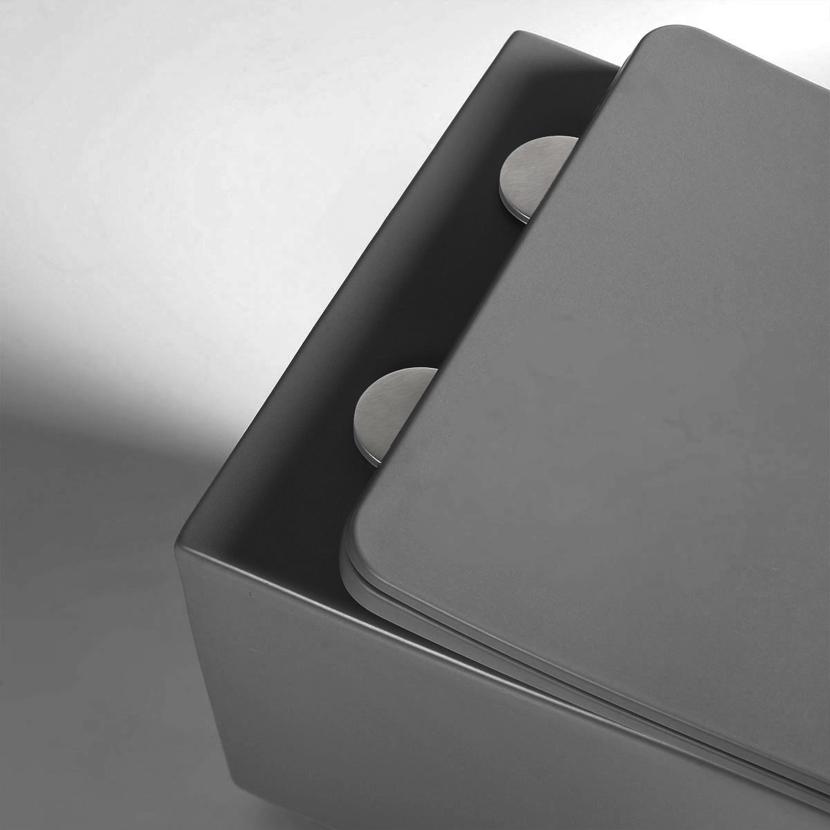 Унитаз подвесной безободковый Vincea Q-Line VT1-12MA антрацит матовый, с сиденьем микролифт