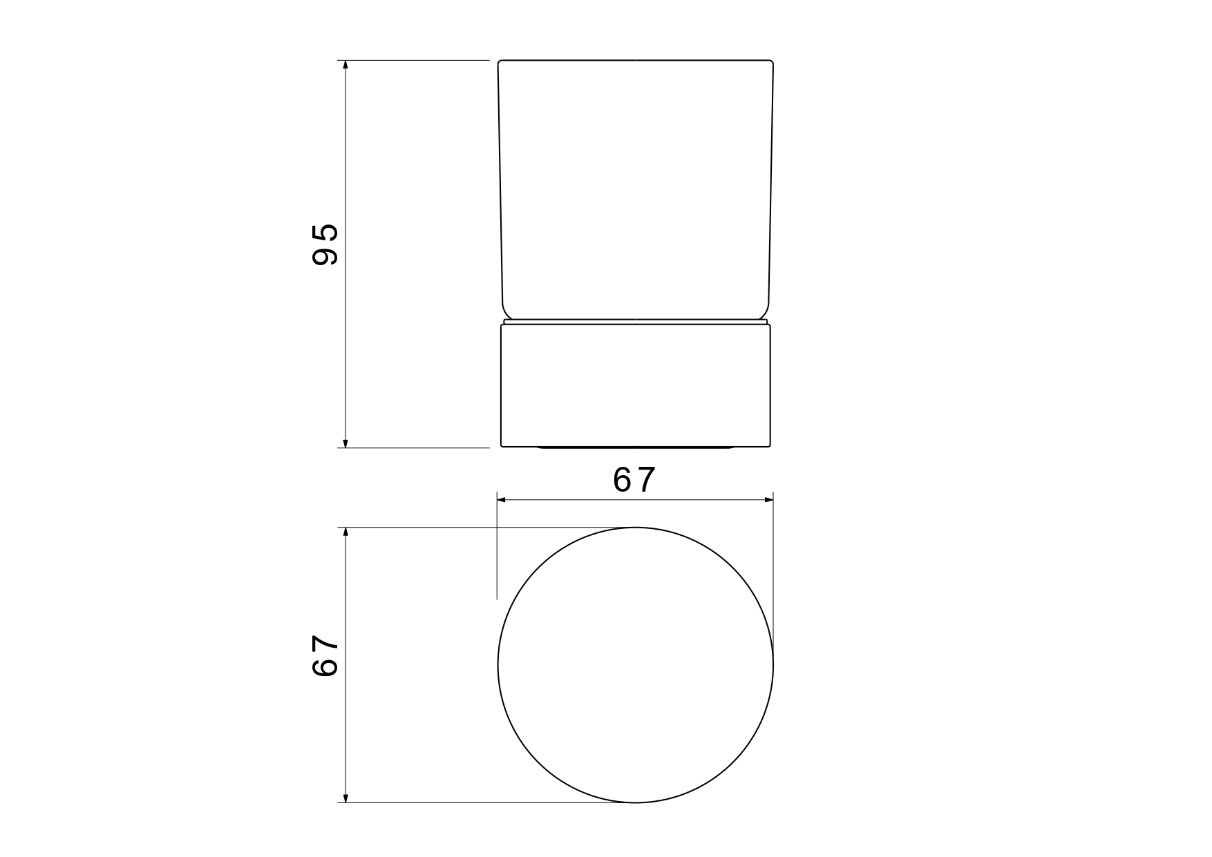 Стакан для ванной настольный Aquatek Лира AQ4428MB черный матовый