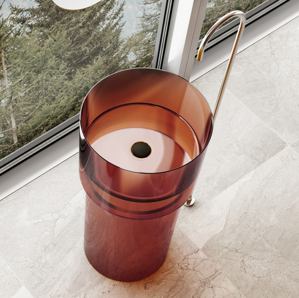 Раковина напольная 45см ABBER Kristall AT2701Opal-H коричневый