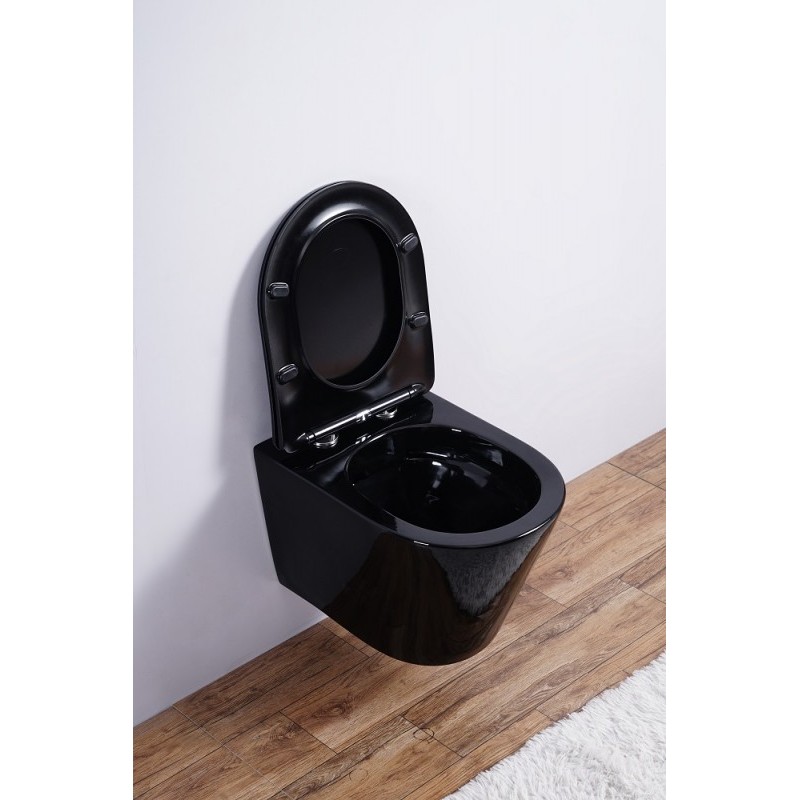 Унитаз подвесной Esbano CLAVEL черный, с сиденьем микролифт