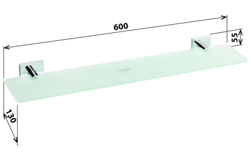 Полка стеклянная Bemeta Beta 132102042 Хром