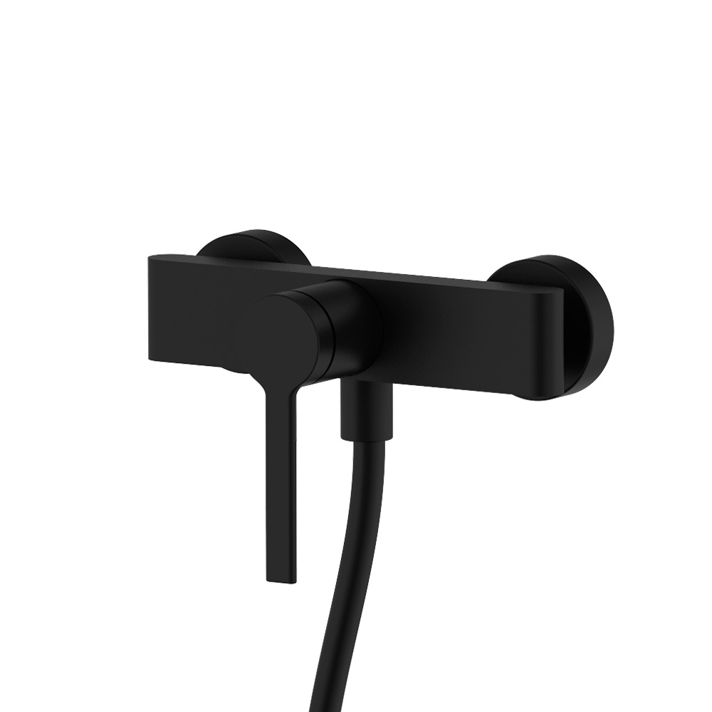 Смеситель для душа с душевым набором AQUAme Asti AQM6413MB черный матовый