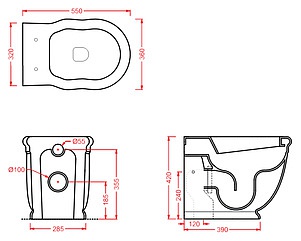 Унитаз приставной ArtCeram Hermitage HEV005 01