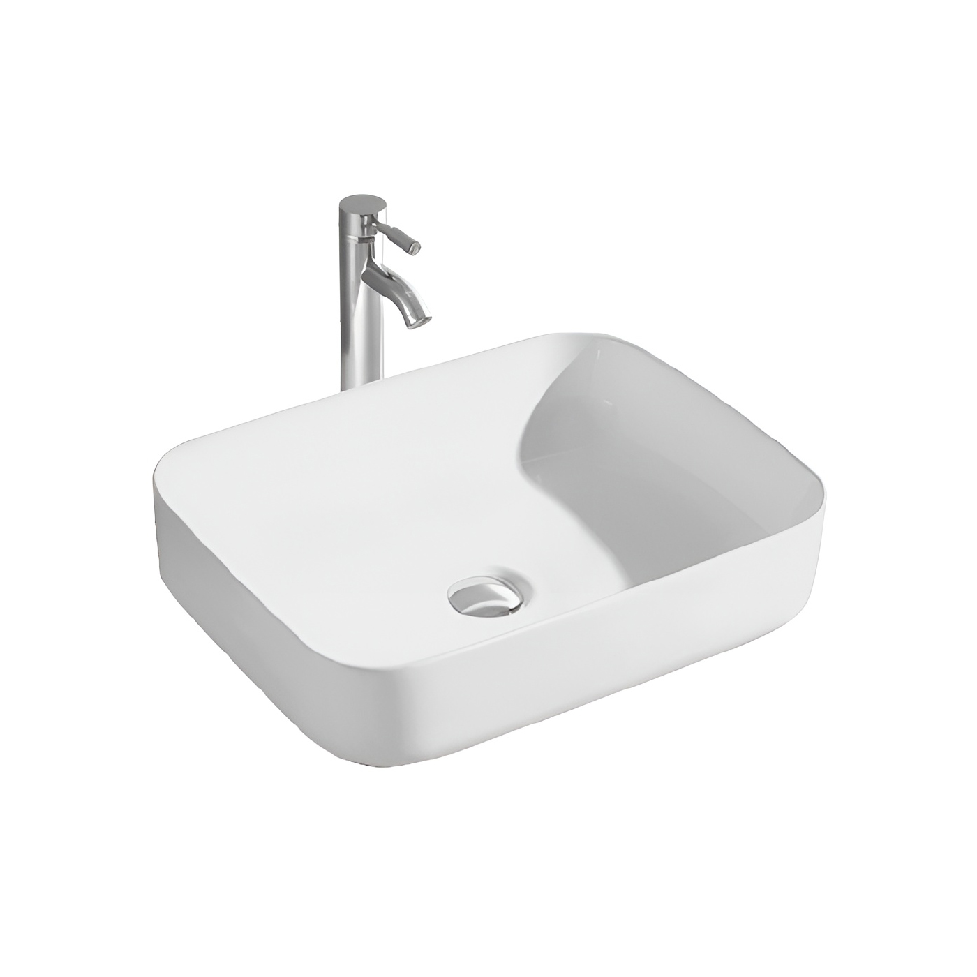 Раковина накладная 50см Aquatek Вега AQ5515-MW белый матовый