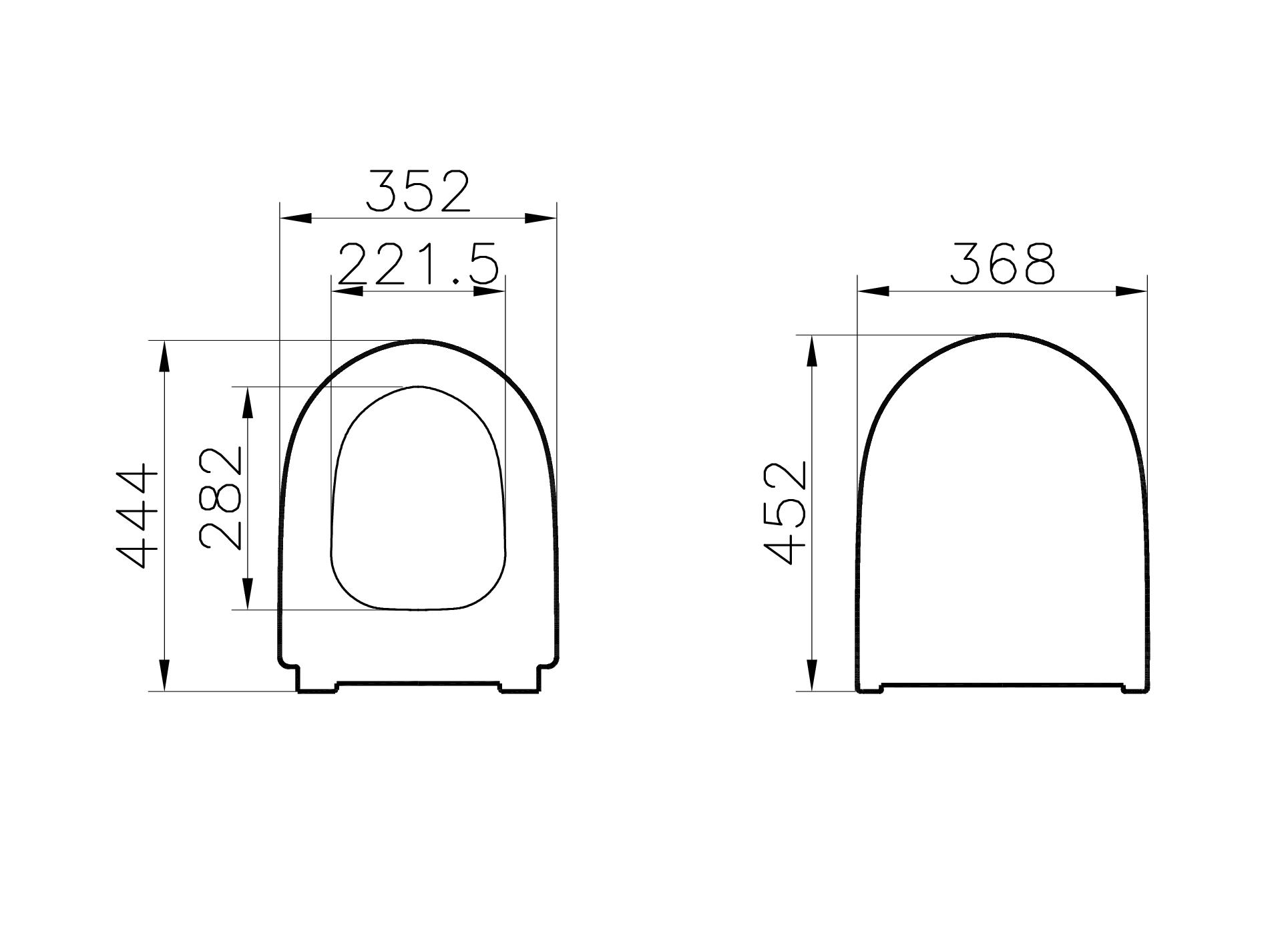 Сиденье для унитаза Vitra Sento 130-003-009 тонкое, с микролифтом