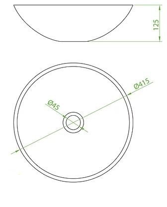 Раковина накладная 41,5см MonteBianco Nemi Tre 11097 белый матовый