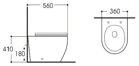 Унитаз приставной Aquatek Европа AQ1902-00 с сиденьем Soft Close