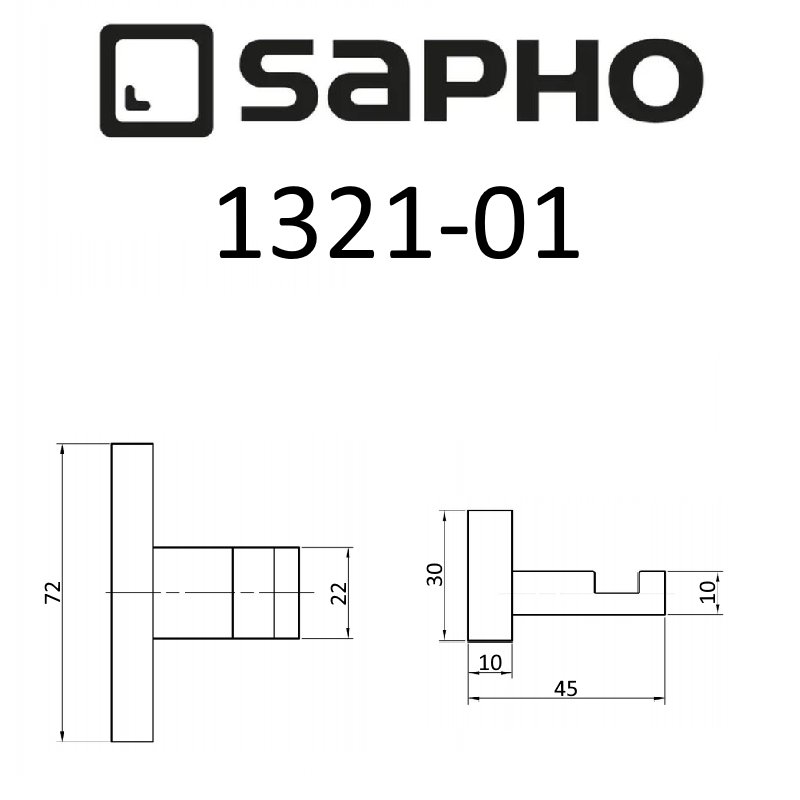 Крючок Sapho OLYMP 1321-01 хром