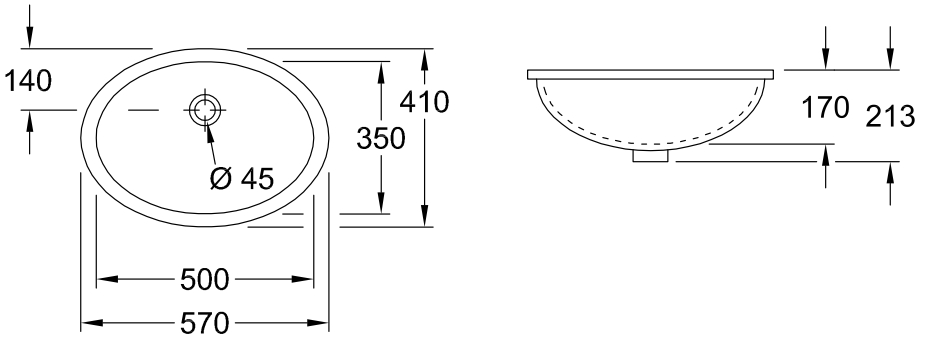 Раковина Villeroy & Boch Evana 6147 00 R1 alpin ceramicplus