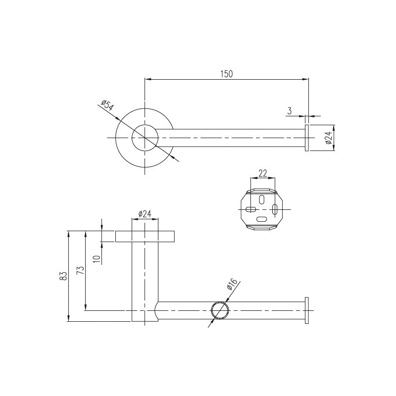 Держатель туалетной бумаги Villeroy & Boch Elements-Tender TVA15101400061 хром