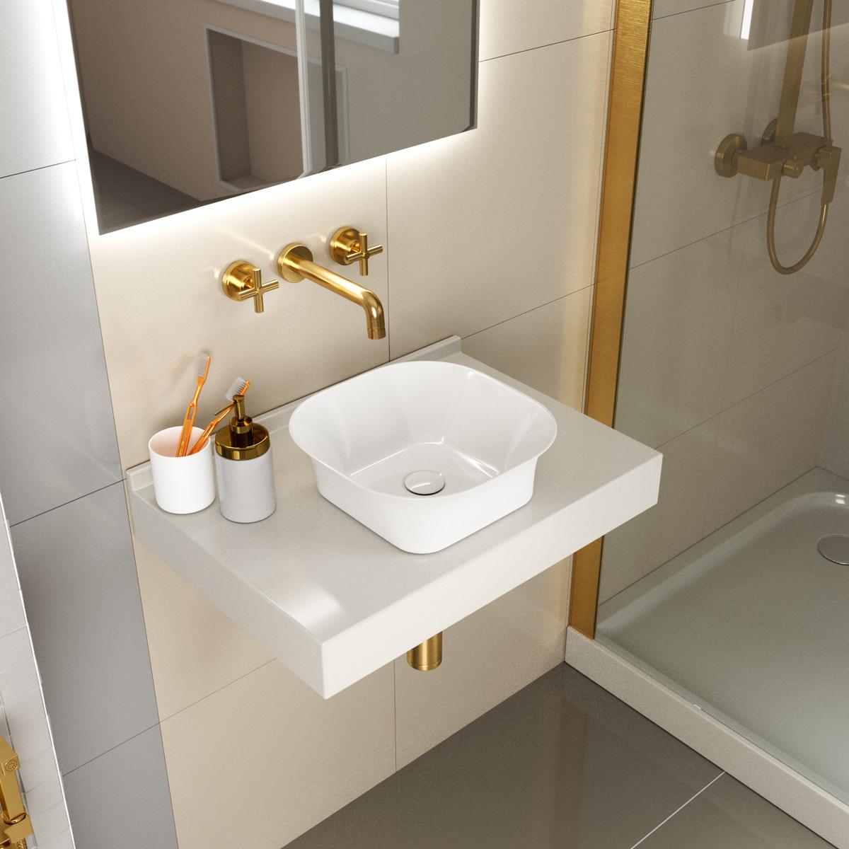 Раковина накладная 30см Point Ника PN43081 белый