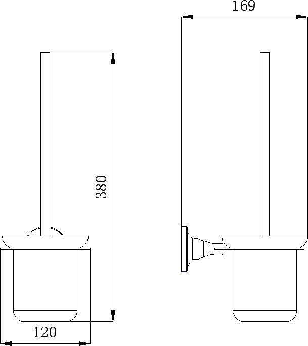 Ершик для унитаза Rush Corsica CO42710 Хром
