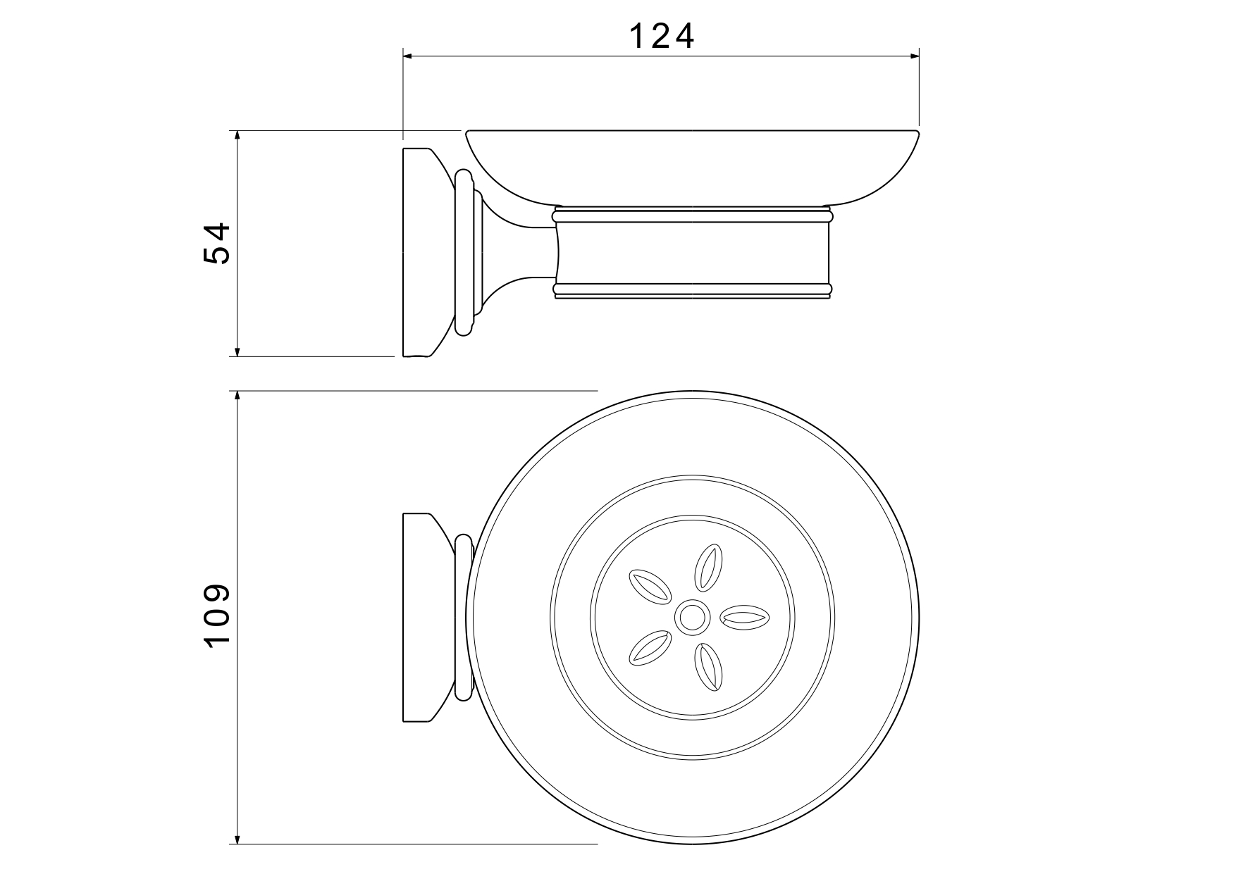 Мыльница Aquatek Классик AQ4503MB черный матовый