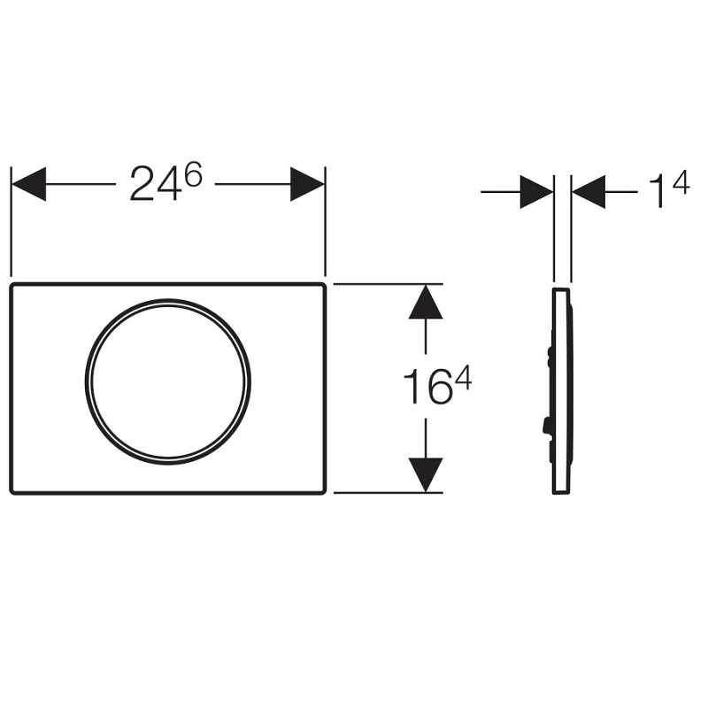 Кнопка смыва Geberit Sigma 10 115.758.JT.5 хром глянцевый/белый матовый