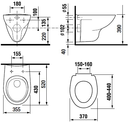 Унитаз Roca Mateo 346200000 подвесной без сиденья