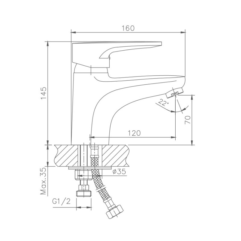 Смеситель для раковины с гигиеническим душем Haiba HB1268, хром