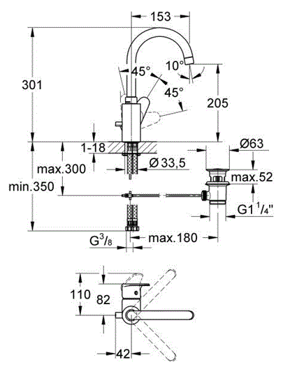 Смеситель для кухни Grohe Vigour Clivia 75140526 хром