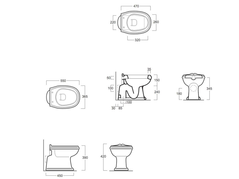 Унитаз Simas Arcade AR 801 Белый