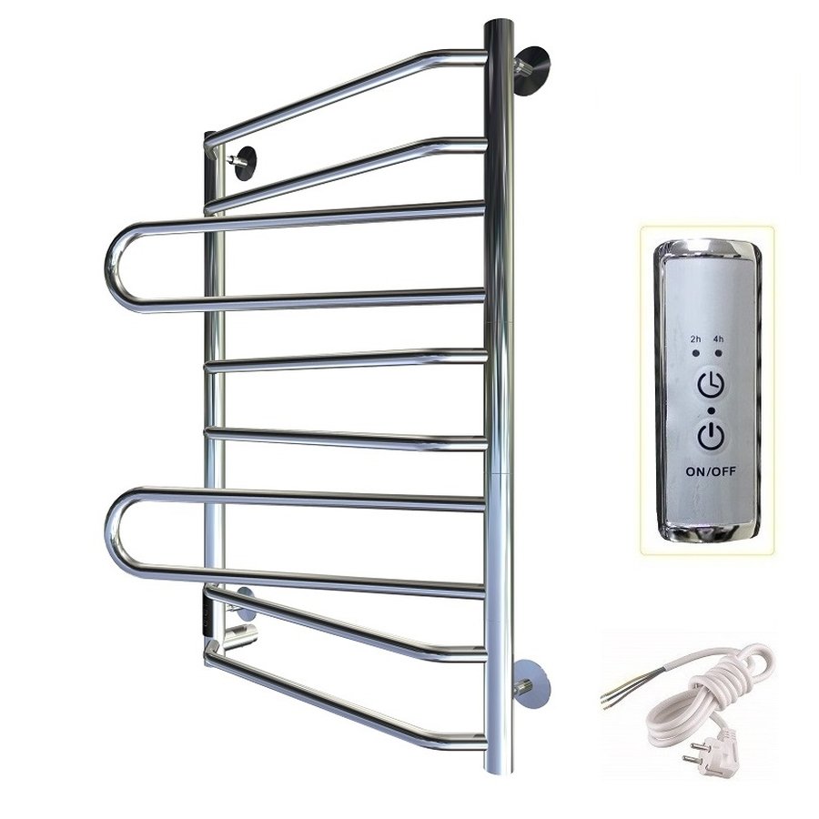 Полотенцесушитель электрический Тругор Пэк серия 18 80х50 хром, левый