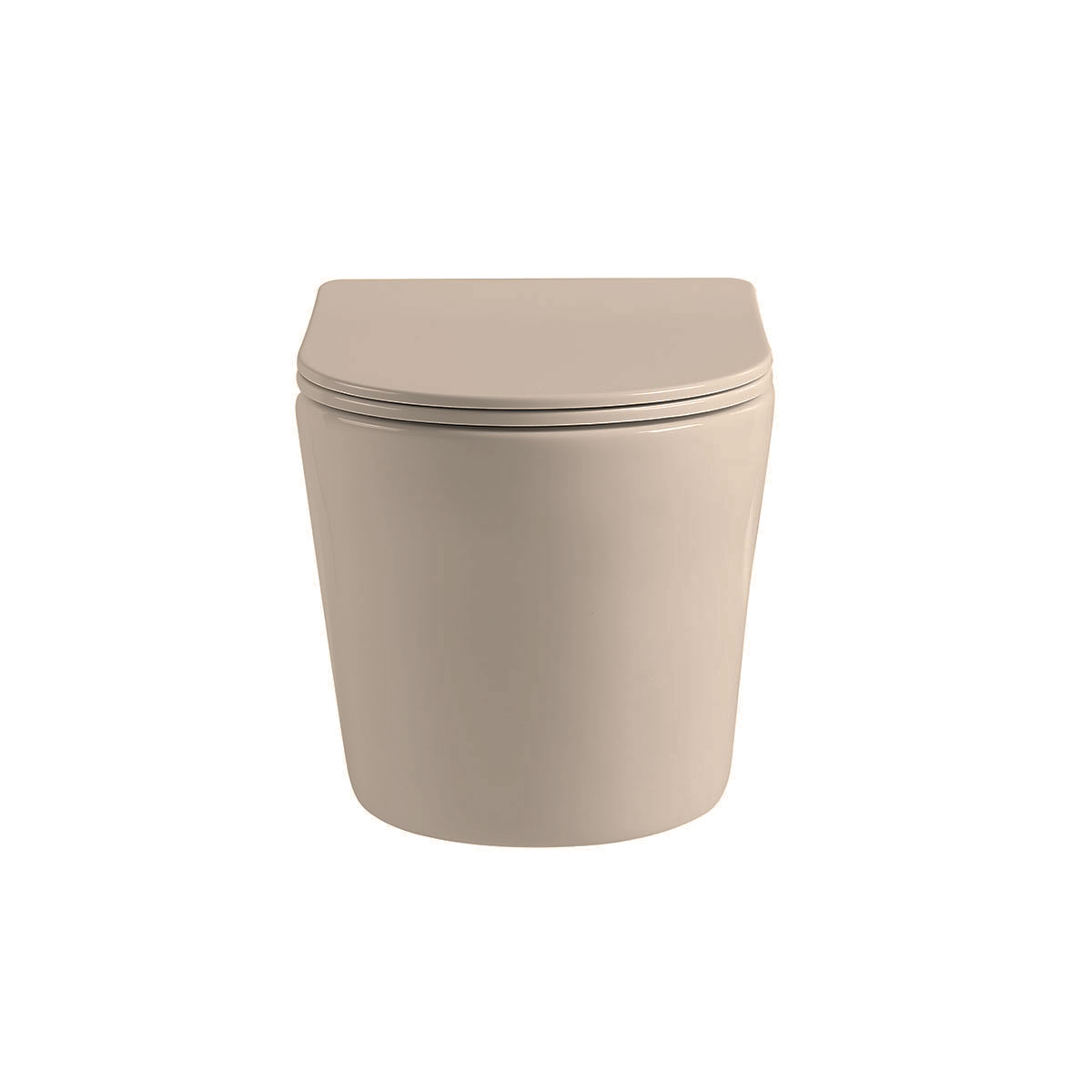 Унитаз подвесной безободковый Vincea Piatti VT1-11SMC капучино матовый, с сиденьем микролифт