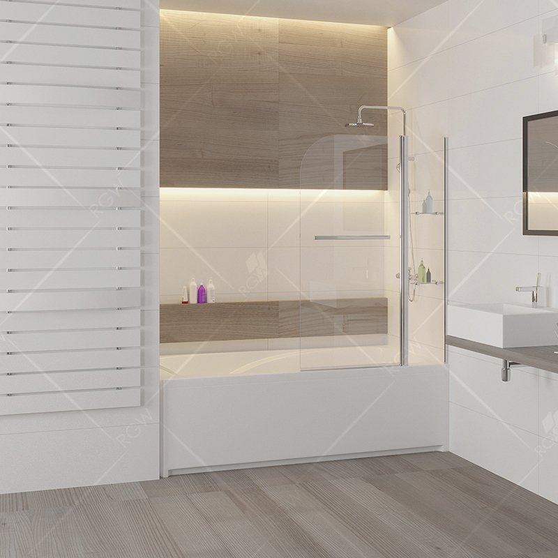 Шторка на ванну RGW Screens SC-08 100x150 профиль Хром стекло прозрачное