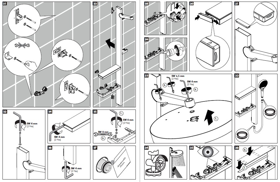 Душевая стойка Hansgrohe Rainfinity 26842700 белый матовый