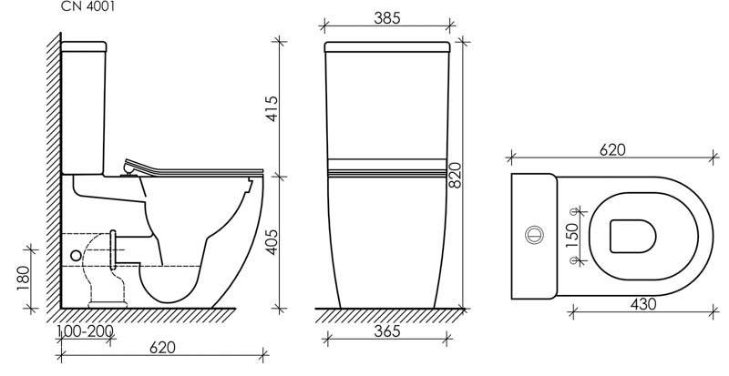 Унитаз напольный напольный Ceramica Nova Metropol CN4001 белый