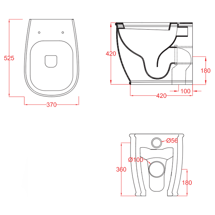 Унитаз приставной (бачок в стене) ArtCeram Atelier ATV002 05;00 белый матовый, без сиденья