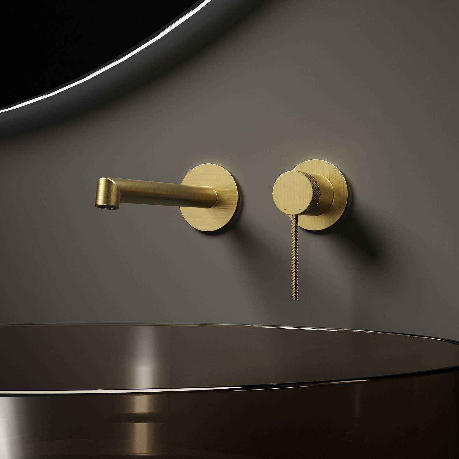 Смеситель для раковины Vincea Rim VBFW-2RM1BG золото матовое