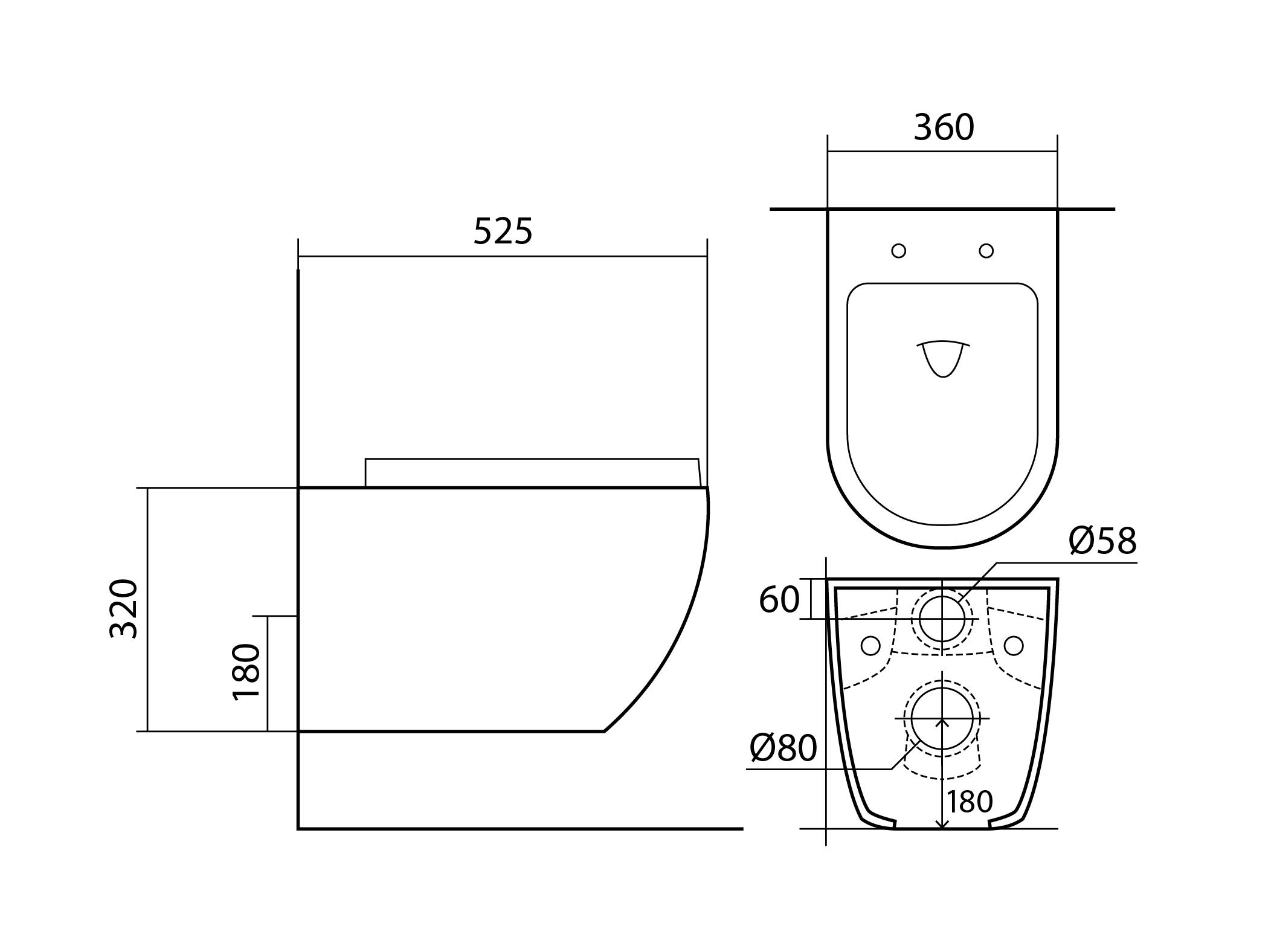 Унитаз подвесной Aquatek Европа AQ1901-MW белый матовый, с сиденьем Soft Close