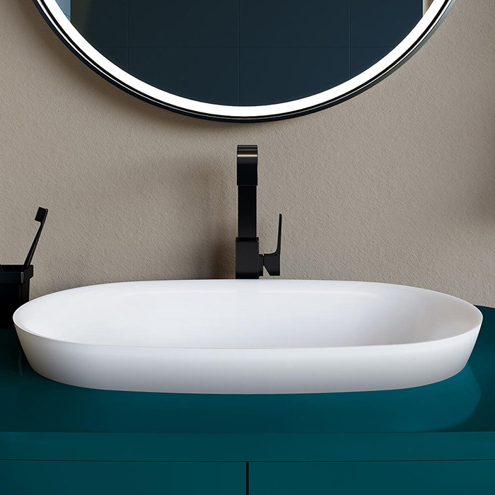 Раковина накладная 64.5см Salini Marea 1802201M белый матовый