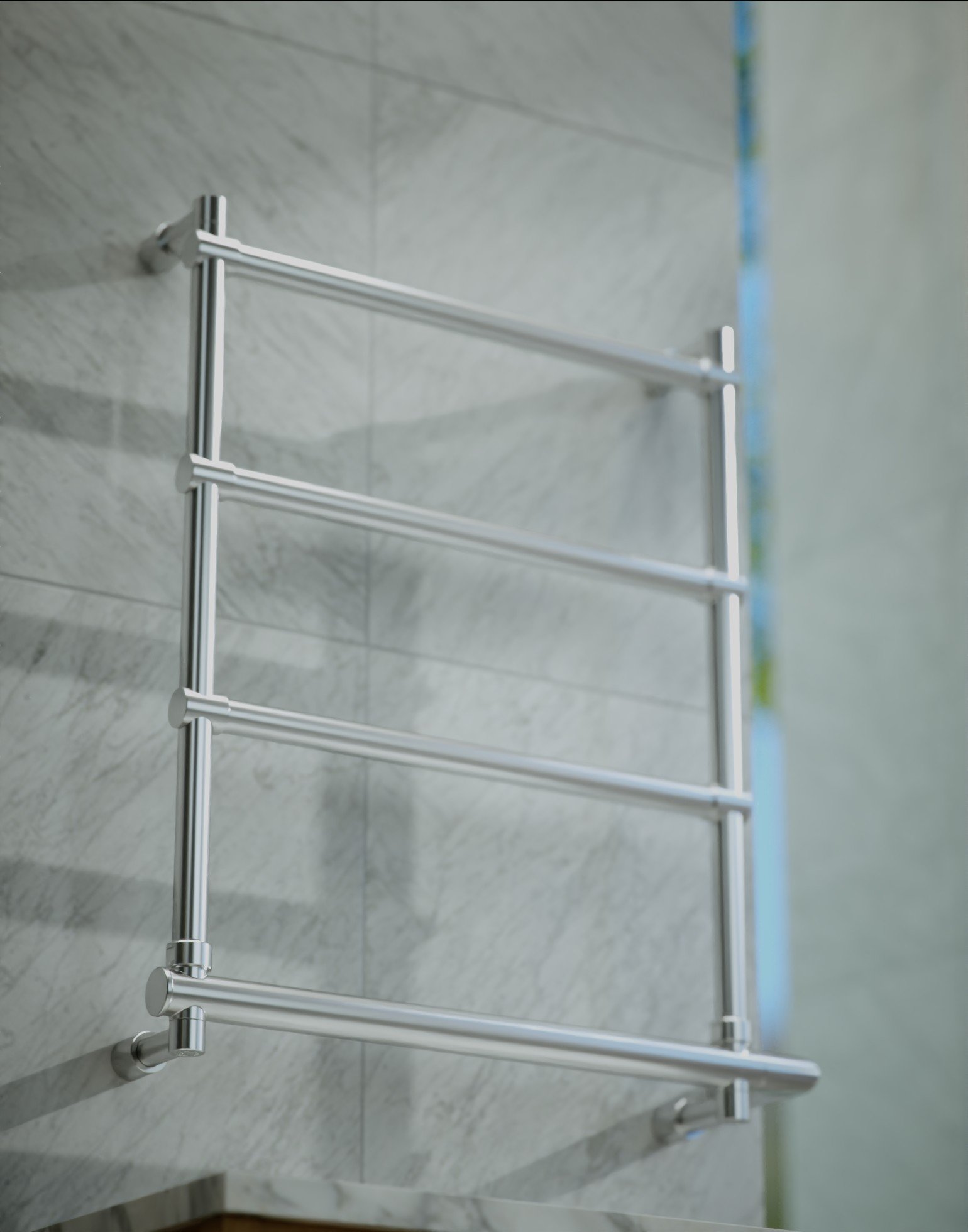 Полотенцесушитель электрический Margaroli Sole 542-4 5424704CRNB 660х570 хром